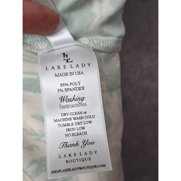 Lake Lady Graphic Print Circle Skirt Sz Small Pocket Oriental Derby Formal Party - Picture 11 of 13